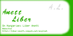 anett liber business card